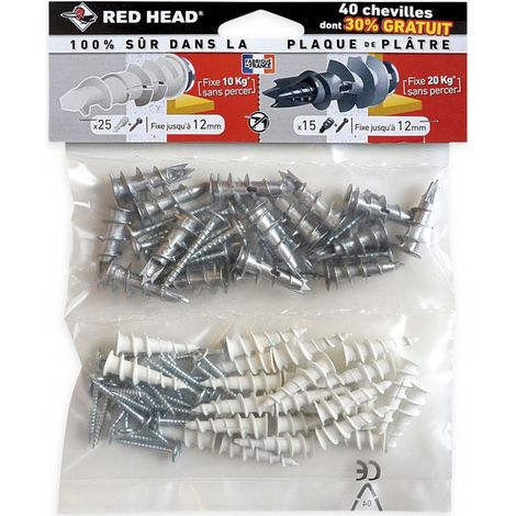 Paquete de 40 minivix RED HEAD, 10 x L.31 mm RED HEAD