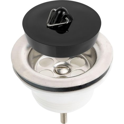 Abflussstopfen für Spülbecken – 1 Stück – Edelstahl – 1 1/2 Zoll Abfluss – Küche und Bad – Ø 70 mm (1/5)