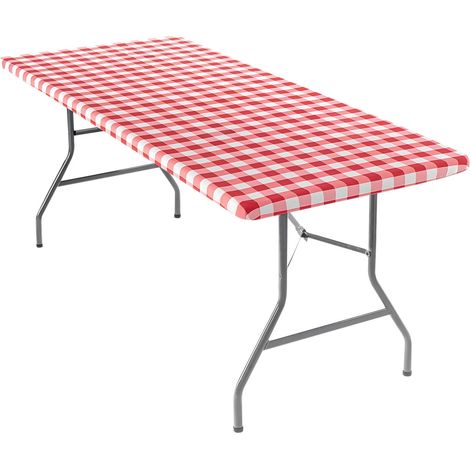 Housse De Table Extérieure Élastique - Anti-Vent Et Anti-Dérapant - Pour Tables Rectangulaires De Pique-Nique Ou De Camping - 76 X 122 Cm - 1 Pièce (1/5)