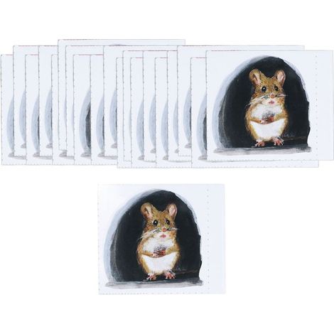 Autocollants muraux trou de souris, 20 pièces, dessin animé réaliste, mignon pour plinthes, meubles de cuisine, décoration de maison, type 1