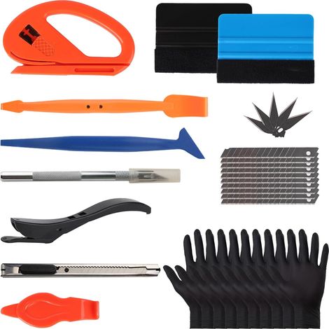 car vinyl tool kit, multi-function squeegee kit for car film, car tint film tool kit, felt squeegee for car film, squeegee kit for film (1/5)