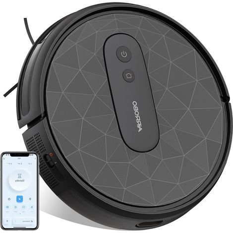 Airrobo – Aspirateur robot sans fil 4000 Pa – Puissance d'aspiration forte – Nettoyage méthodique avec capteurs – Autonomie 120 min – Compatible application