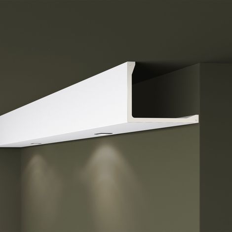Abdeckleiste NMC L2 ARSTYL Noel Marquet Zierleiste Eckleiste Stuckleiste für direkte Beleuchtung Modernes Design weiß 2 m (1/5)