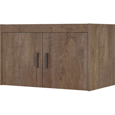 AX LIVING Schrankaufsatz Storicos 2T Eiche Lefkas 89,7x55x53 cm Modern