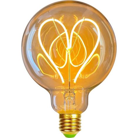 Led Ampoules Vintage Ampoule 4W Dimmable Antique Edison Ampoule Led Filament 220/240V G95 Coeur Chaleur Lueur (Doré) (1/5)