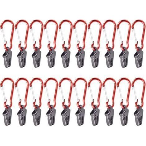 Pinces pour auvent de bâche, 20 pinces pour bâche porte-gants avec pince en plastique pince pour auvent tente coupe-vent pince instantanée (1/5)