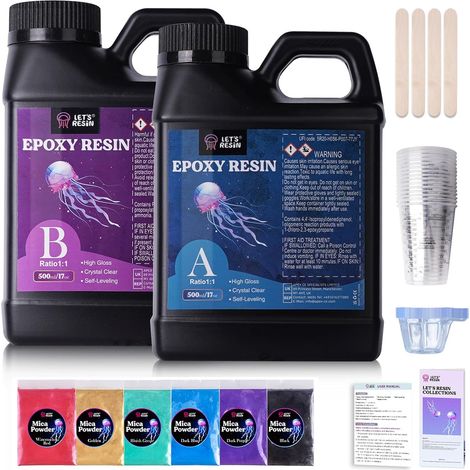 Resine Epoxy – 1L Resine Ultra Transparent (1/5)