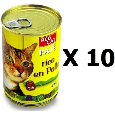 Porte-emballage de Pati © Cat 400g riche en poulet pour chats 10 canettes