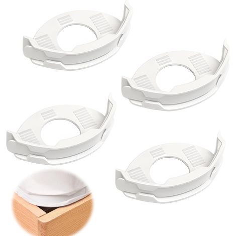 Sollbry Serre-draps d’angle réglables–kit 8 unités pour drap housse, installation rapide sans lever le matelas, clips antidérapants pour coins,finition lisse (1/5)