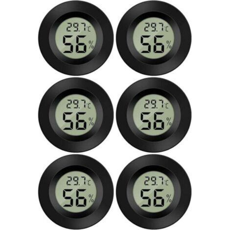 Lot de 3 mini thermomètres et hygromètres numériques LCD pour bureau, cuisine, cave à cigares, incubateur, reptiles (1/4)