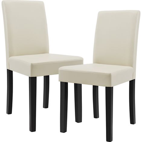 Set Hamburg di 2 Sedie Imbottite da Sala - Crema / Avorio [en.casa] (1/5)