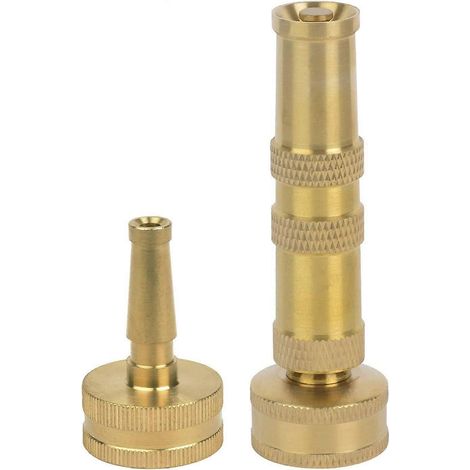 65043-AMZ Solid Brass Nozzle Bundle - Heavy Duty, Adjustable Spray & High-Pressure Jet - Leak-Free Design - Compact (1/5)