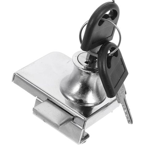 Serrure coulissante pour porte de réfrigérateur en verre, acier (1/5)