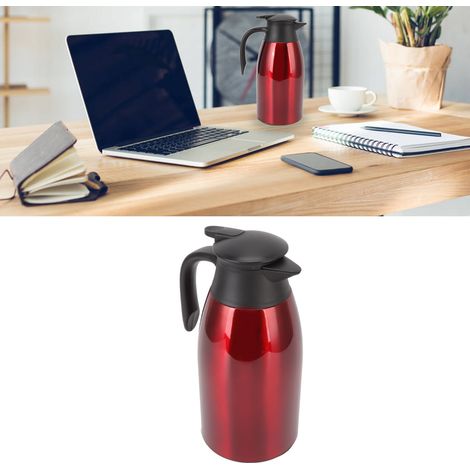 2-Liter-Isolierflasche aus Edelstahl 304, Thermoskanne, Kaffeemaschine, bordeauxrot (1/5)