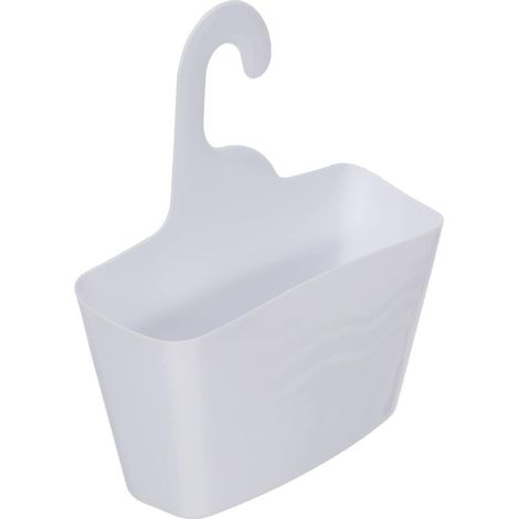 Panier de douche blanc, intérieur doux (22,5 x 8,2 x 30,3 cm) Vitamin, plastique (1/4)