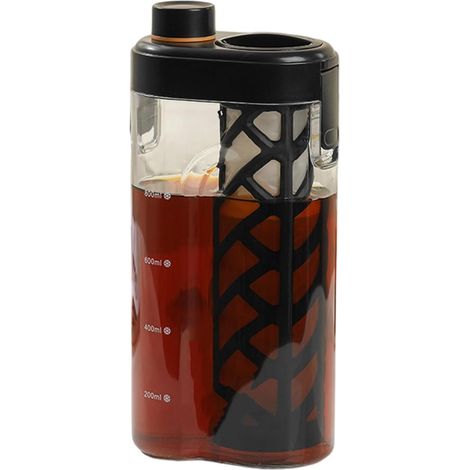 Carafes à café surdimensionnées avec lignes d'échelle précises, utilisation polyvalente, récipient à boissons sans danger pour le réfrigérateur, carafe d'infusion à froid de grande capacité (1/5)