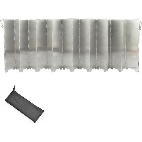 16 pare-vent pliables pour réchaud à gaz, idéaux pour les pique-niques, le camping et la cuisine en plein air (barbecue). (1/2)