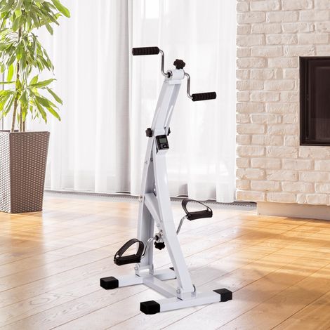 Vélo d'appartement pour seniors, mini vélo d'exercice ultra silencieux avec écran LCD, sangle de fixation, appareil de musculation pour les bras et les jambes, vélo de table, mini vélo de fitness pour (1/5)