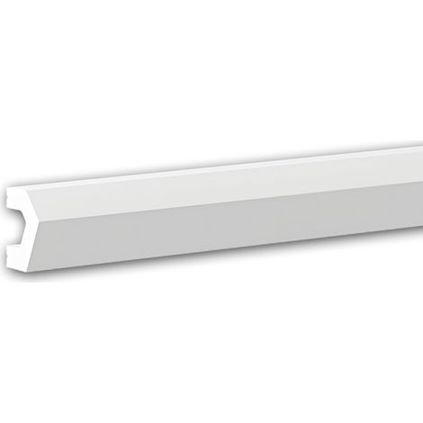 Moldura para pared Profhome 651808 Friso Perfil de estuco Moldura decorativa diseño moderno blanco 2 m