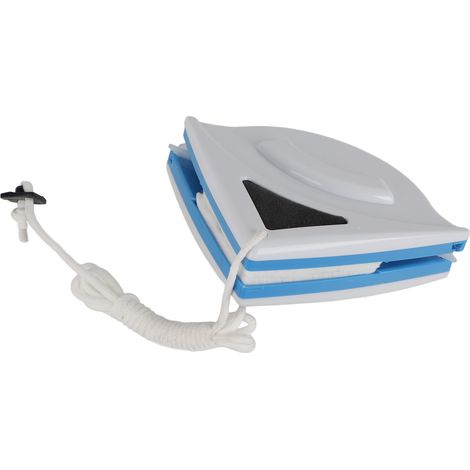 Nettoyeur de vitres magnétique double face, outil de nettoyage pour surfaces vitrées (bleu) (1/5)
