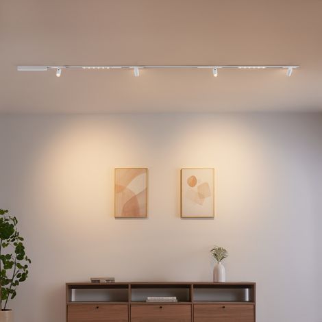 Magnetschienensystem 3 m weiß mit 4 Spots und 2 Profilen LED 40W - Lyne