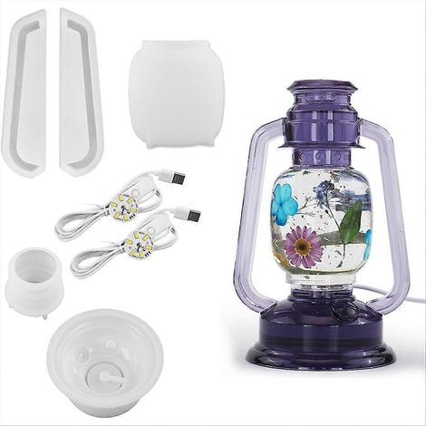 Moule en résine pour lampe, moules en silicone léger pour résine époxy, moules 3D pour lampes à huile en résine époxy, pour la création d'objets d'art lumineux DIY. (1/5)