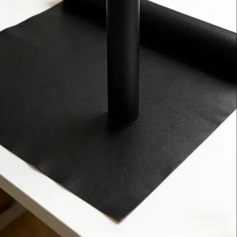 (Noir, 50X138Cm) Autocollant en similicuir PU auto-adhésif, imperméable et résistant à l'usure, adapté à la rénovation DIY. (1/5)