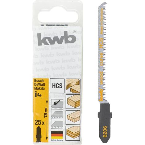 KWB 25x Stichsägeblatt T 101 AO für Weichholz, Sperrholz, Zubehör Stichsäge (1/3)