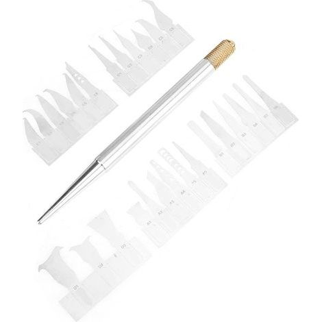 Trousse à Outils De Maintenance Mobile Pour Lame De Réparation De Démolition De Processeur Bga De Lame à Air Mince 27 Lames Et 1 Poignée Pour CPU NAND (1/5)