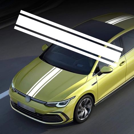 49" x 8.7" Car Hood Stripe Sticker Racing Body Side Stripe Sticker (1/5)
