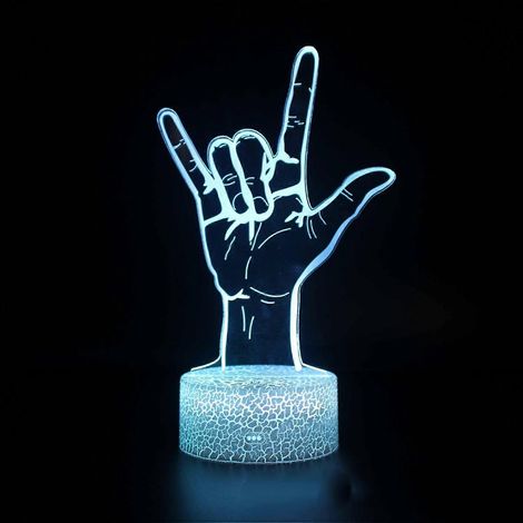 Qinwei 3D LED-Tischleuchte mit optischer Illusion, 16 Farben, Fernbedienung (1-Finger-Bedienung) (1/5)