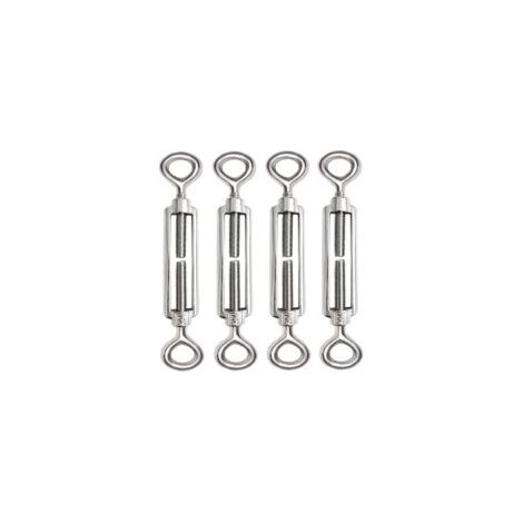 4 Pièces Tendeur Cable M8 Tendeur Cable Inox 304 Réglable Oeil de Ridoir et Oeil pour Tendeur de Fil Cable Acier Corde Crochet Tendeur Accessoires (1/5)