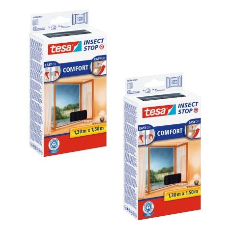 tesa COMFORT 55388-00500-01 Zanzariera (L x A) 130 cm x 150 cm Antracite 2 pz. (1/2)