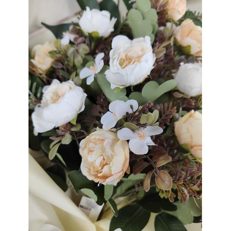 Bouquet de Fleurs artificielles pour cimetière à Mettre dans Un Pot, Un Vase ou sur Une Tombe 73 x 63 x 20 cm (1/3)