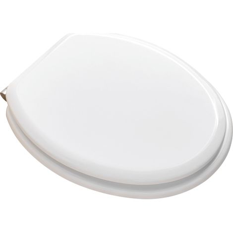 Utilia SEDILE WC IN LEGNO CON CHIUSURA RALLENTATA col. Bianco cm. 44x37 coprivaso copriwater