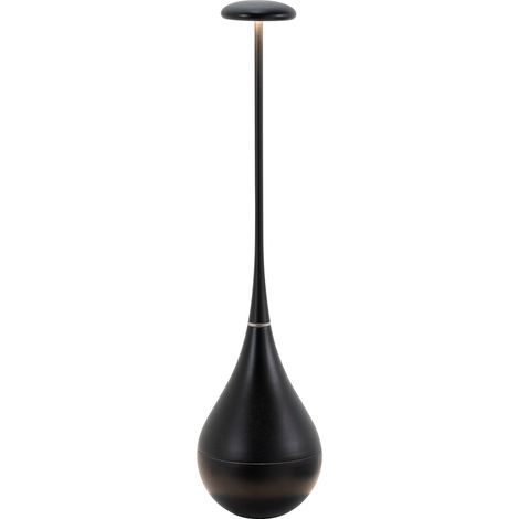 Zafferano Dondolina - Lampada da Tavolo Led Ricaricabile IP65, Senza Fili, Dimmer Touch - Design Italiano Colore Nero