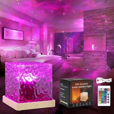 LED Aurore Projecteur Ciel Etoile, 16 Couleurs Cristal Lampe Projecteur Aurore Boréale, Télécommande Projecteur Galaxie Plafond Veilleuse LED, pour Bébé Enfant Decoration Chambre Cinéma Maison [Classe (1/4)