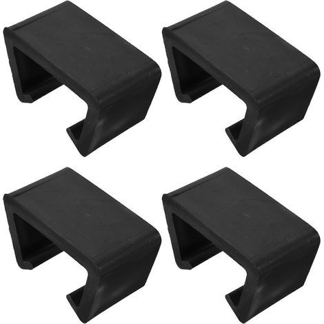 Lot de 4 pinces de chaise robustes de 6 cm, pinces de canapé créatives, pinces de fixation durables en rotin pour meubles, accessoire de maison pour la maison, le magasin ou le bureau (noir)-7.4X4CM-B (1/4)