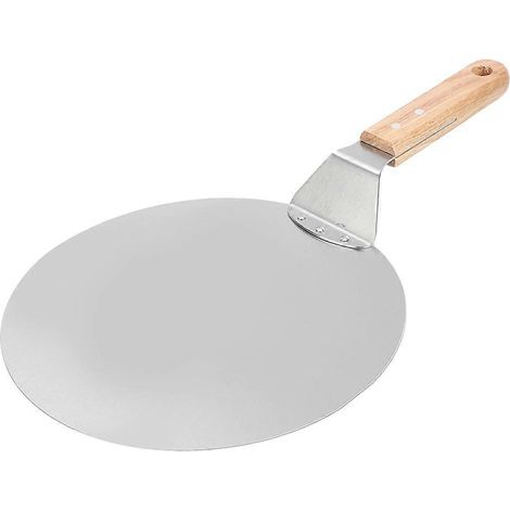 Runde Pizzaschaufel aus Edelstahl für Küche, Backspatel, Gebäck- und Kuchenwerkzeug, Küchenutensil (1/5)