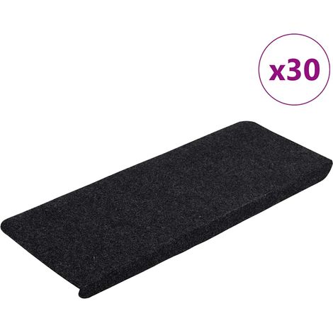 Maison Exclusive - Tappetini Autoadesivi per Scale 30 pz Neri 65x24,5x3,5 cm