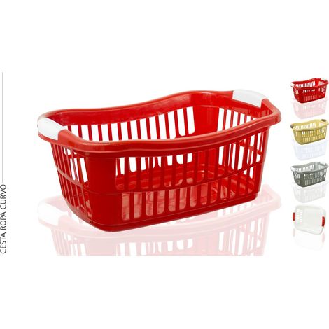 Eda Cesto de ropa Prima blanco cerusado 45 litros