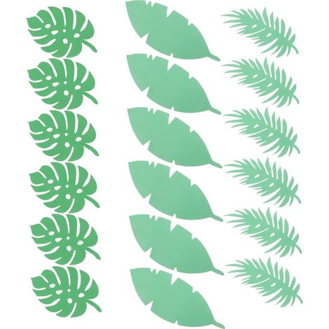 Lot de 18 décorations murales en papier en forme de feuilles (1/5)