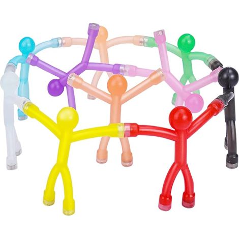10 Pièces Mini Homme Aimants, Colorées Rubber Aimant Les Hommes Aimants pour Réfrigérateur, Jouet magnétique Décoration pour Bureau Cuisine