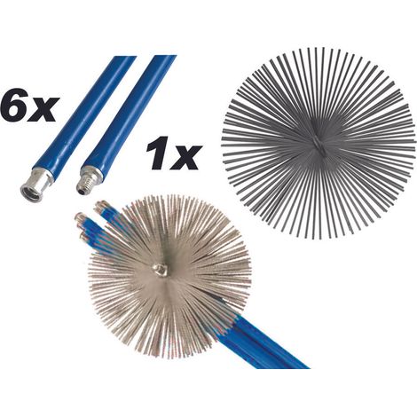 Scovolo Camino Acciaio Tondo mm 250 Kit Eco