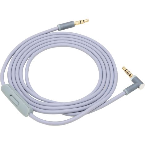 Ersatz-Audiokabel mit integriertem Mikrofon und Wiedergabesteuerung für tragbare Kopfhörer (grau) (1/5)