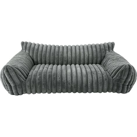 Canapé pour chien avec dossier, lit chaud et doux pour chats et petits chiens, gris XS 50x40x20cm (1/5)