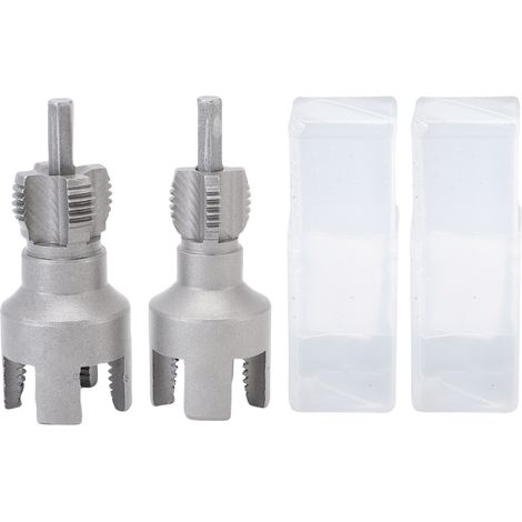 Outil de filetage interne et externe pour tuyaux, double fonction intégrée, avec filières de coupe 1/2 po et 3/4 po, kit de filetage pour réparations domestiques (1/5)
