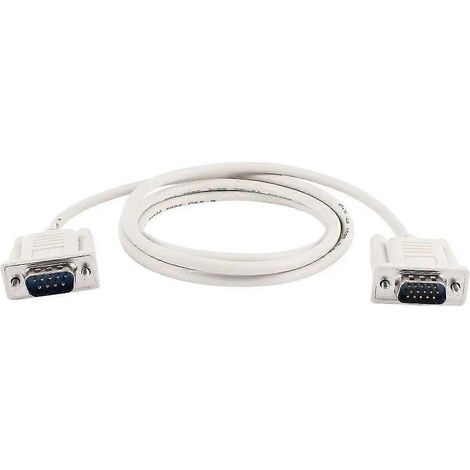 Câble adaptateur RS232 DB9 mâle 9 broches vers VGA mâle 15 broches, gris clair, 1,5 mètre. (1/5)