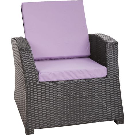 Coussins de chaise en résine tressée 56x52x7cm Lot de 2 coussins de chaise extérieur, Coussin de fauteuil de jardin Vert citron, Coussin avec dossier