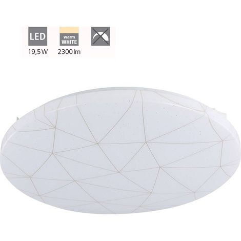 Plafoniera Moderna Rende Acciaio Bianco Luce Led Integrato 19,5W Ip20 (1/5)